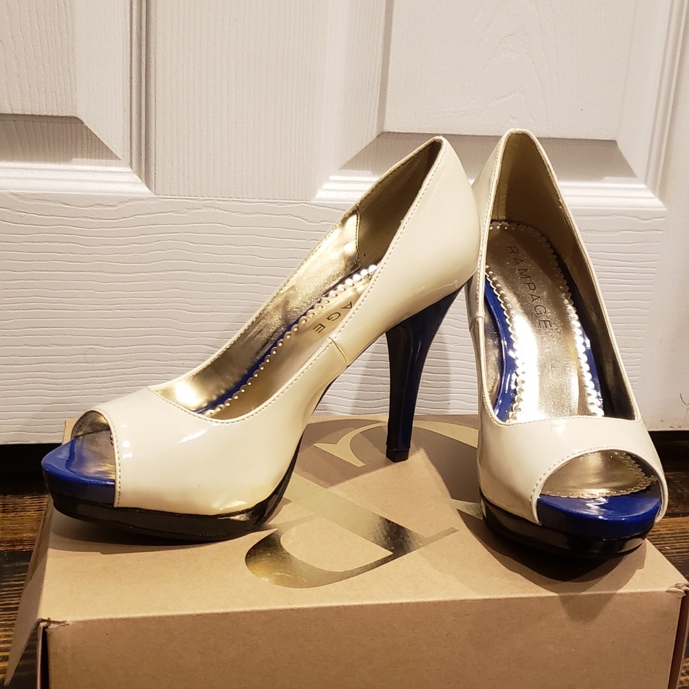 Rampage Colorblock Platform Heels